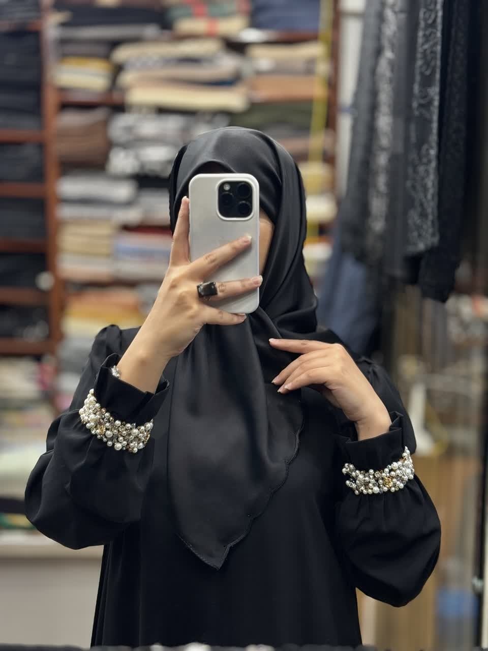 روسری ابریشم مشکی
